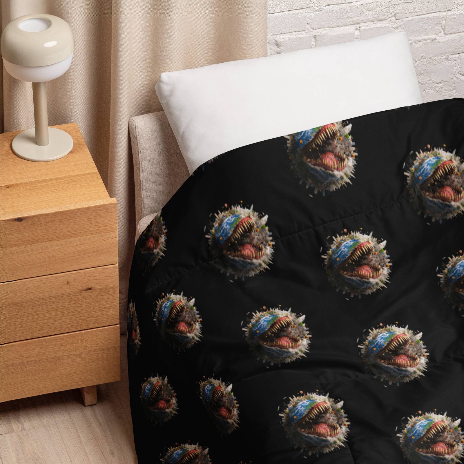 Earth Devouring Skyscrapers & Balloons - Comforter