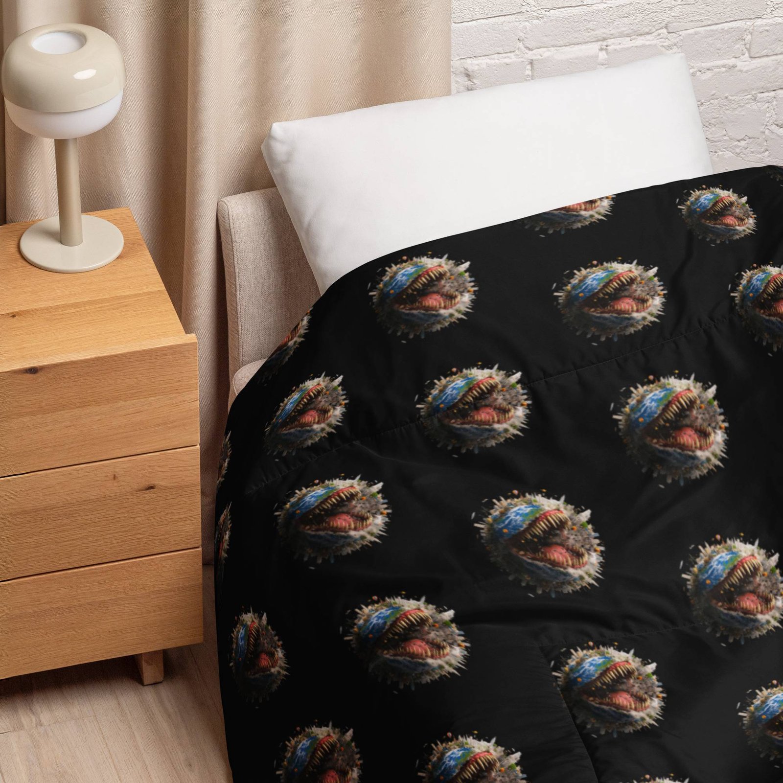 Earth Devouring Skyscrapers & Balloons - Comforter - Image 3