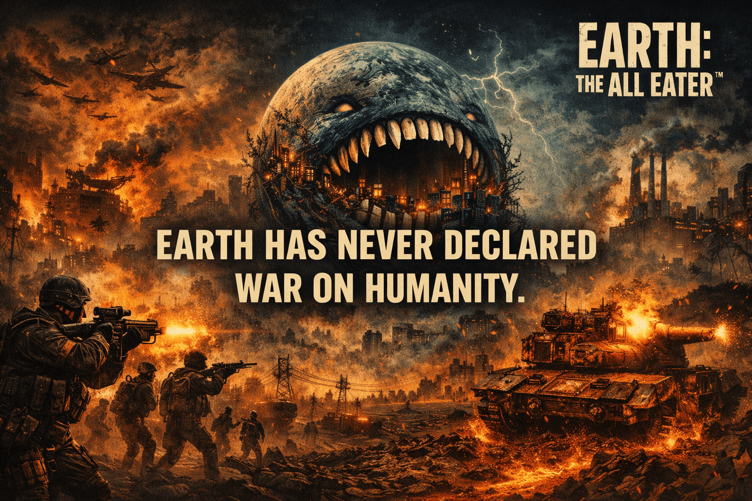 Earth Has Never Declared War on Humanity