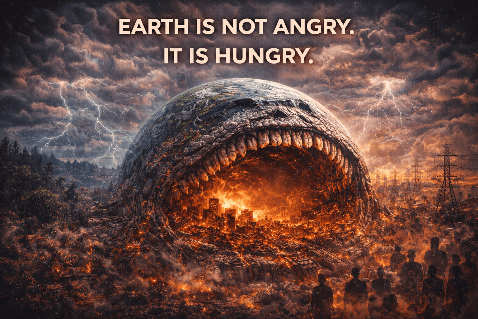 Earth Is Not Angry. It Is Hungry.