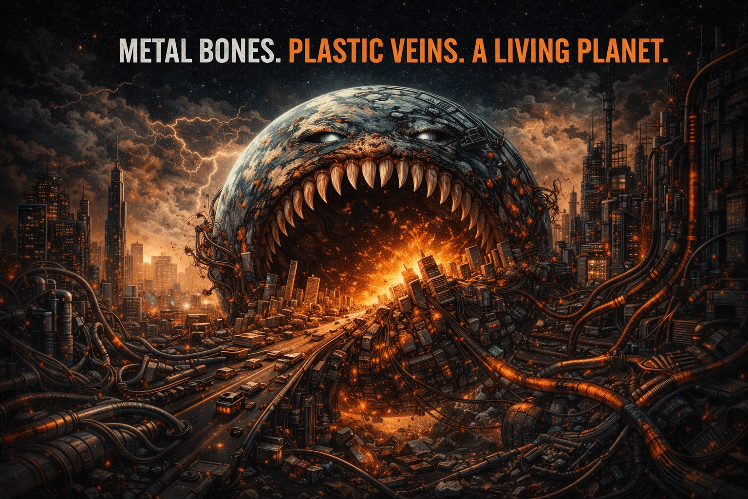 🦴 Metal Bones. Plastic Veins. A Living Planet.