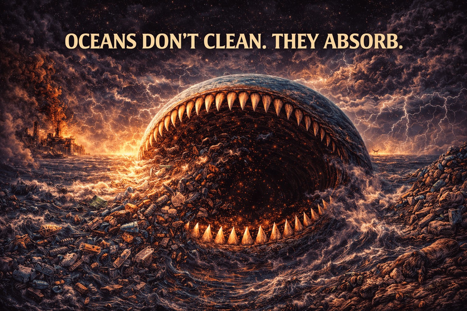 🌊 Oceans Don’t Clean. They Absorb.
