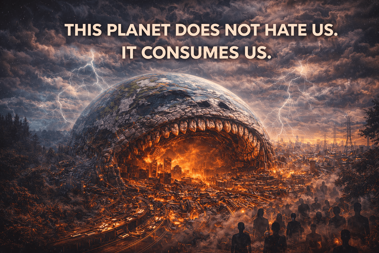 🌪️ This Planet Does Not Hate Us. It Consumes Us.