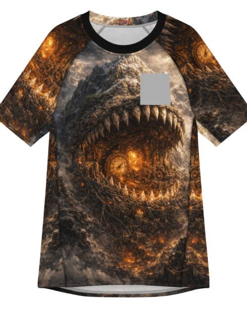 The Mountain That Swallowed Time – men’s rash guard