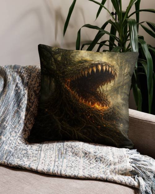 The Forest That Learned to Bite – Premium Pillow