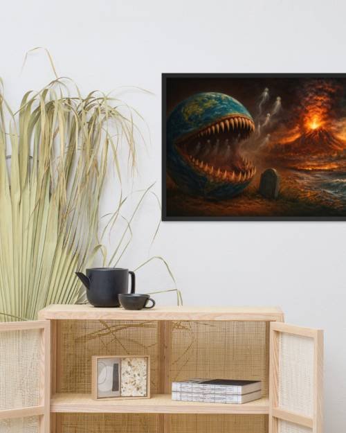 Framed photo paper poster