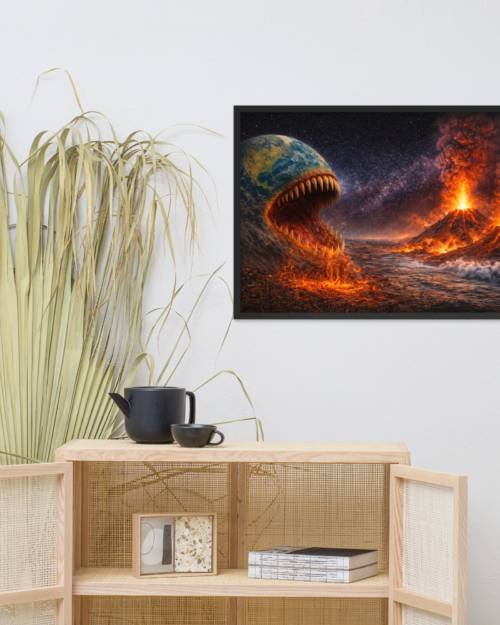 Framed photo paper poster