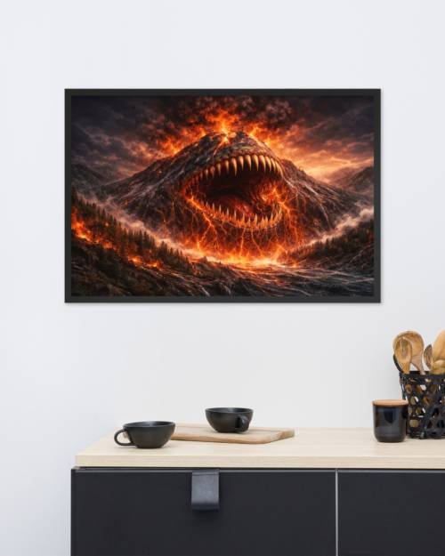 Framed photo paper poster