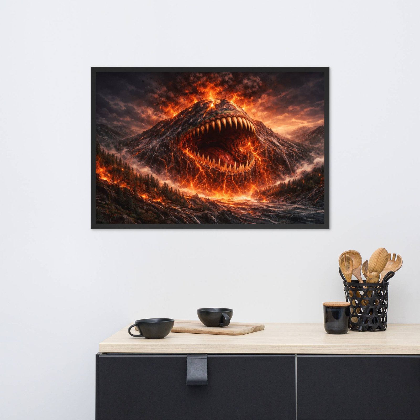 Framed photo paper poster