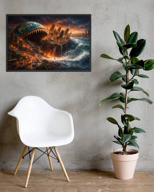 Framed photo paper poster