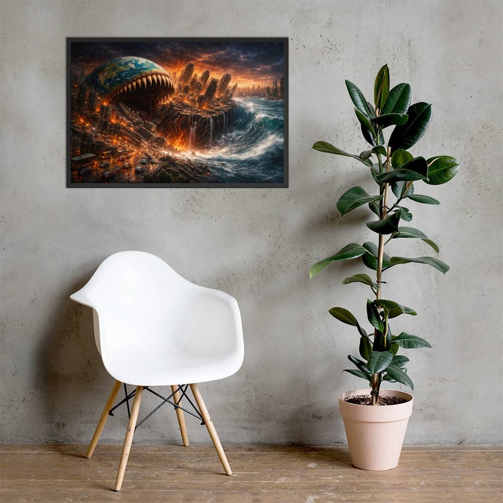 Framed photo paper poster