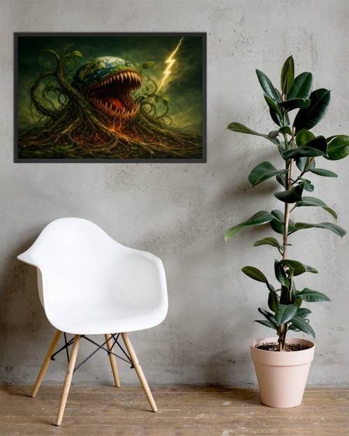 Earth: The All Eater: Green Reclaim - Framed photo paper poster